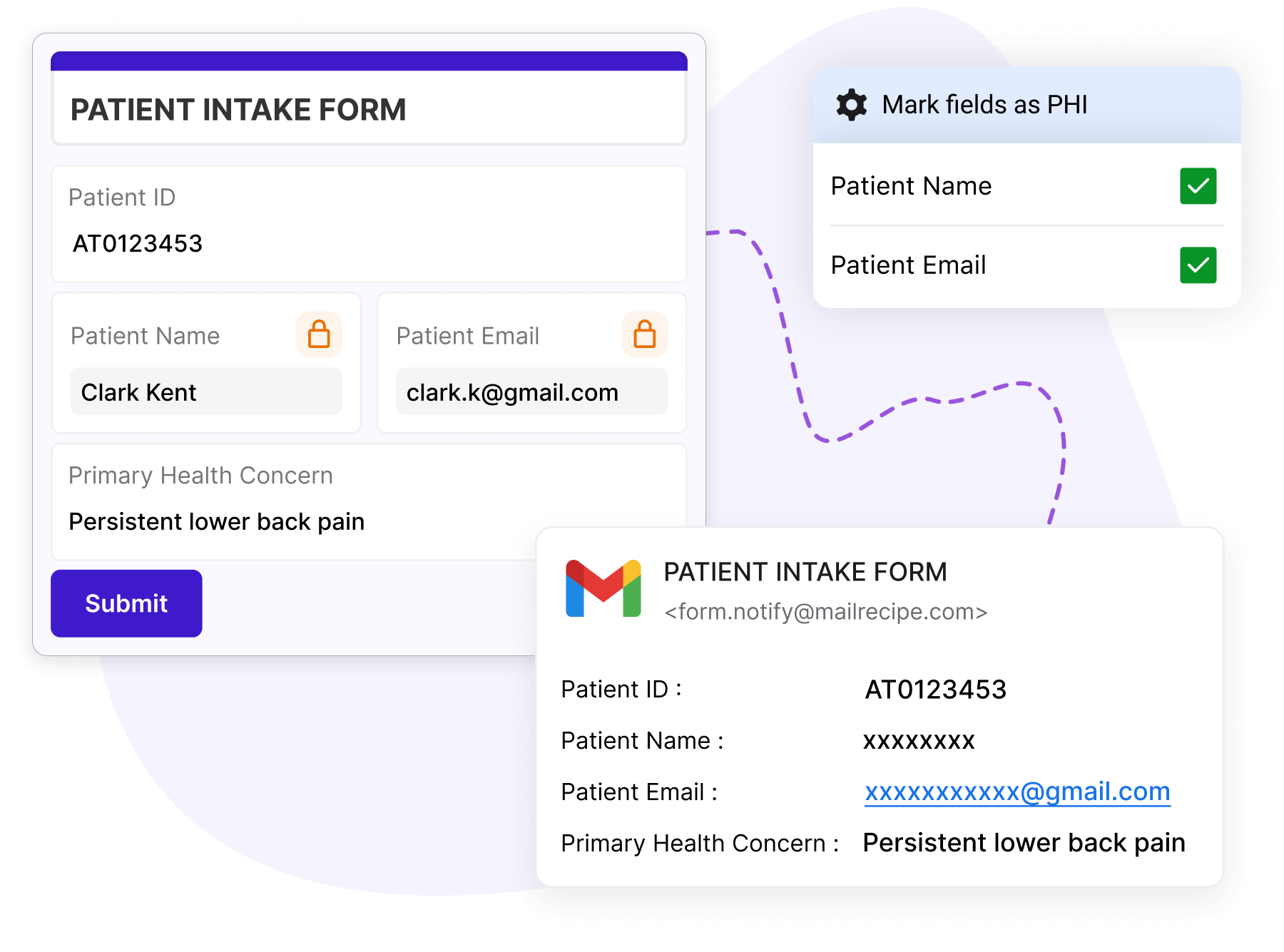 Collect patient details securely