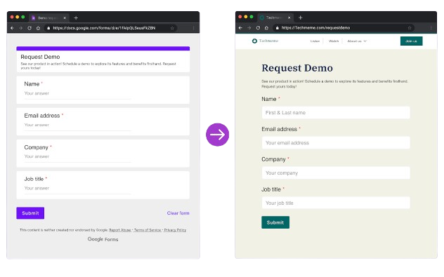 Watch how to transform email into Google Forms response using AI
