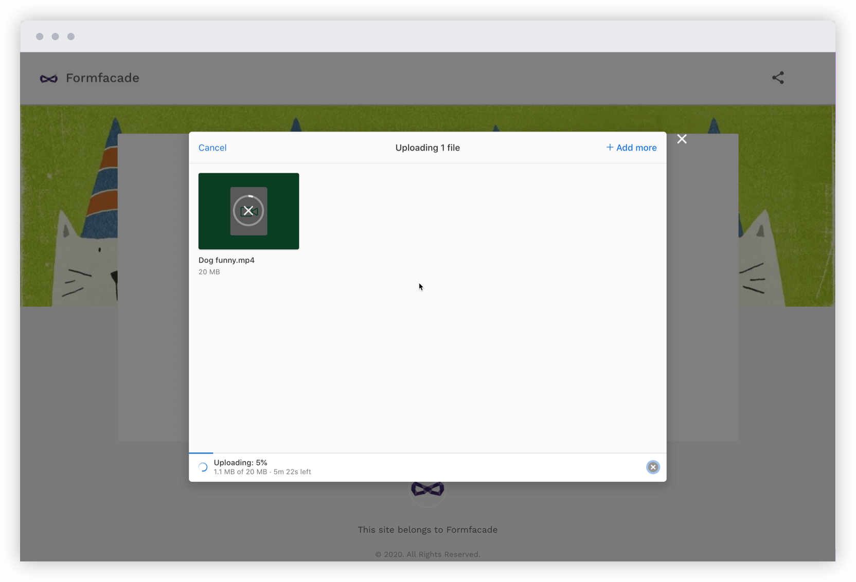 Show upload progress, speed, file size and ETAs to keep users informed