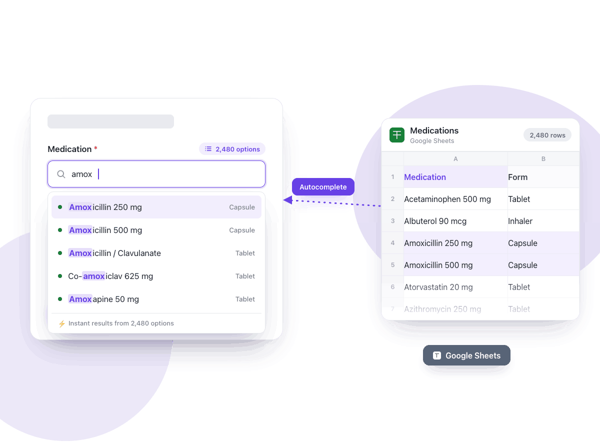 Built for large lists